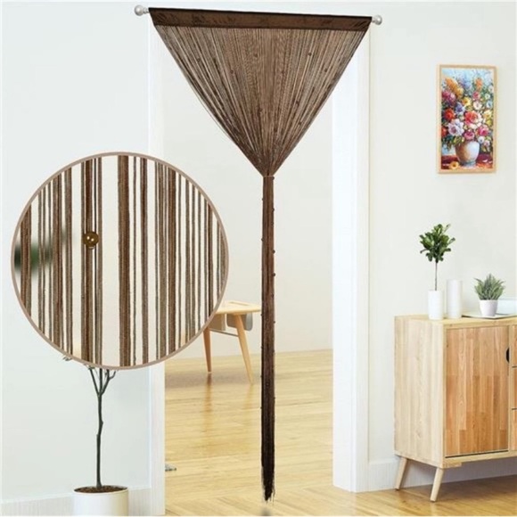 Beaded Curtain Door String Curtains for Doorways Tassels Beads Hanging Fringe - Picture 7 of 7